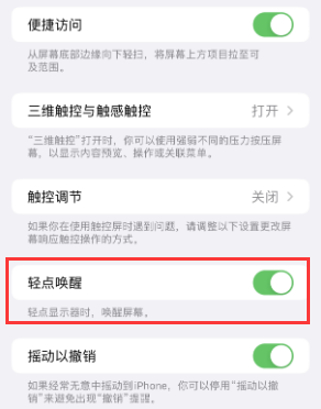 西畴苹果授权维修站分享iPhone轻点无法唤醒怎么办 